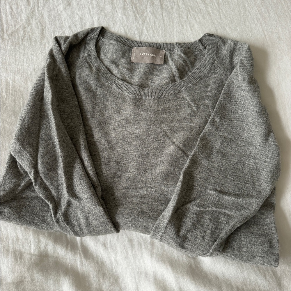 Gray Cashmere Sweater, Everlane